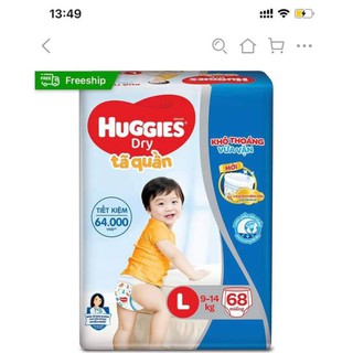 Tả quần huggies các size m74/l68/xl62