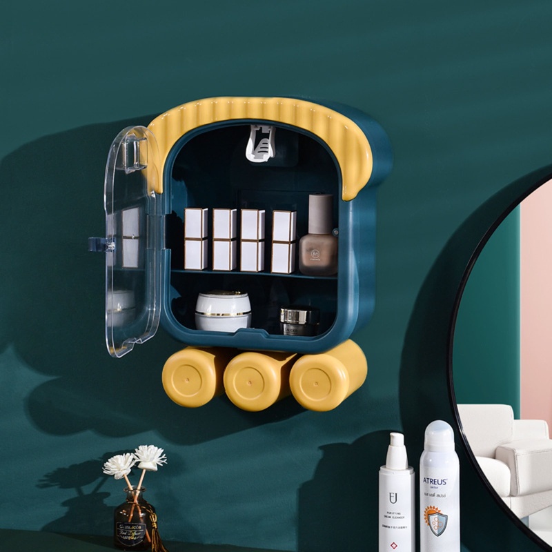 Giá Đỡ Bàn Chải Đánh Răng / Cốc Súc Miệng Gắn Tường Tiện Lợi