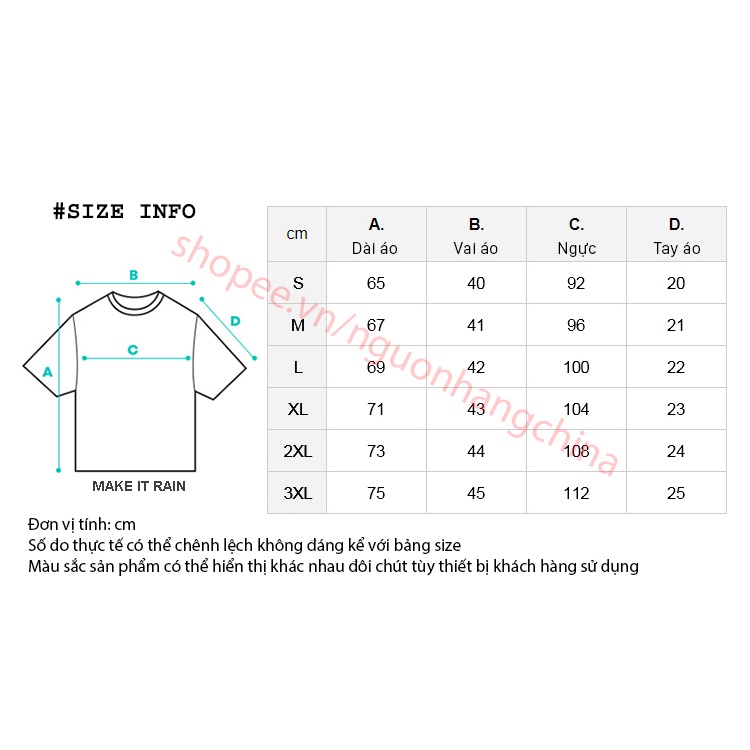 Áo phông Make It Rain cộc tay - Heconosy | WebRaoVat - webraovat.net.vn