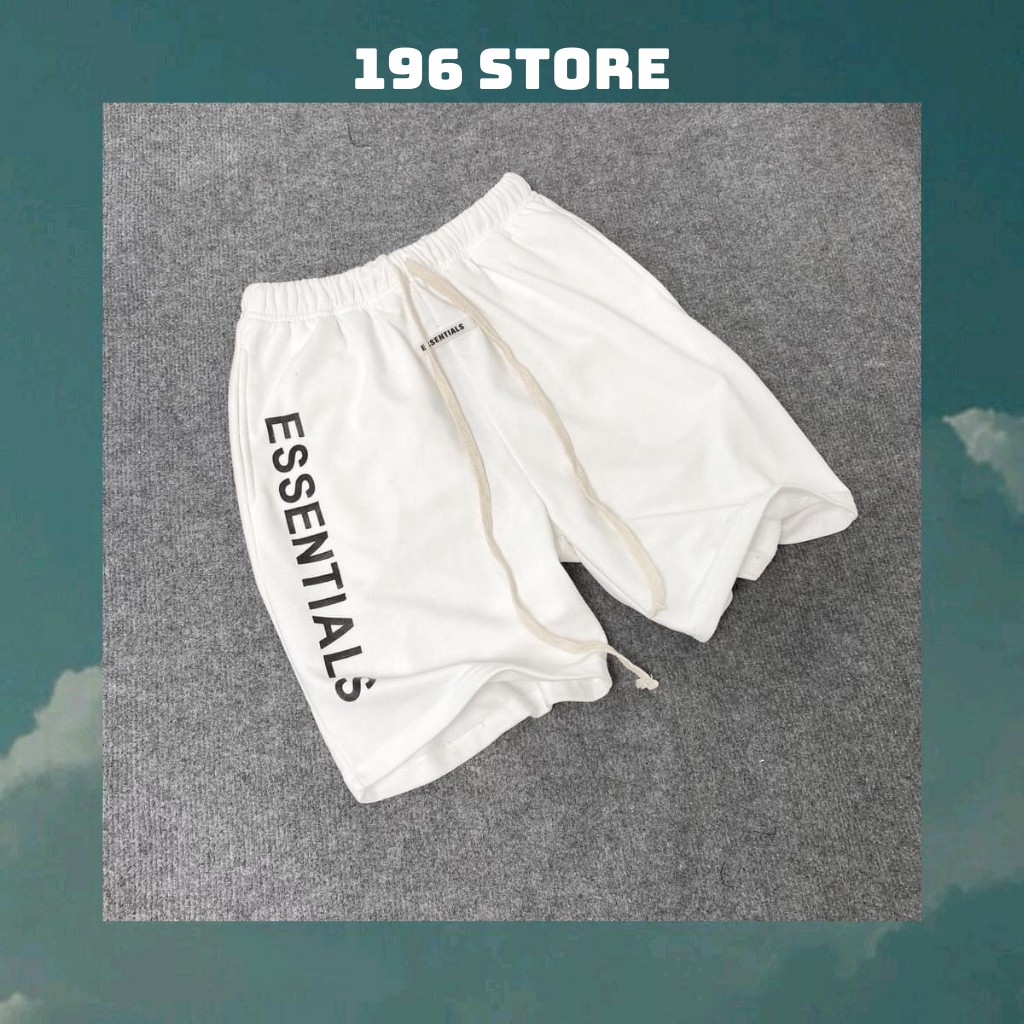 Quần short thể thao hoạ tiết chữ Essentials đủ màu chất liệu nỉ da cá cao cấp thoáng mát phù hợp với mọi lứa tuổi | BigBuy360 - bigbuy360.vn