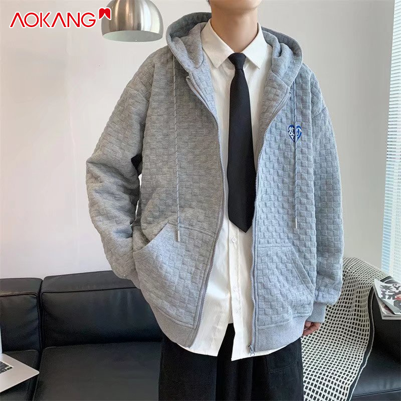 Áo khoác hoodie AOKANG dáng rộng thể thao thời trang xuân thu mới cao cấp cho nam