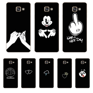 Ốp Lưng Samsung Galaxy A3 A5 A7 2016 2017 TPU mềm Case Cá tính đen tuyền Two