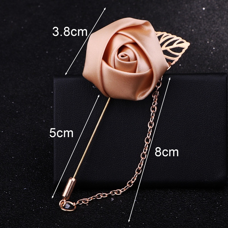 Ghim Cài Áo Hình Hoa Hồng Vàng Thời Trang Cho Nam