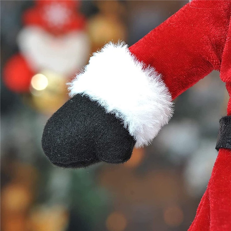 Vỏ Bọc Chai Rượu Vang Bằng Vải Nhung Chống Bụi Hình Đầm Giáng Sinh / Năm Mới