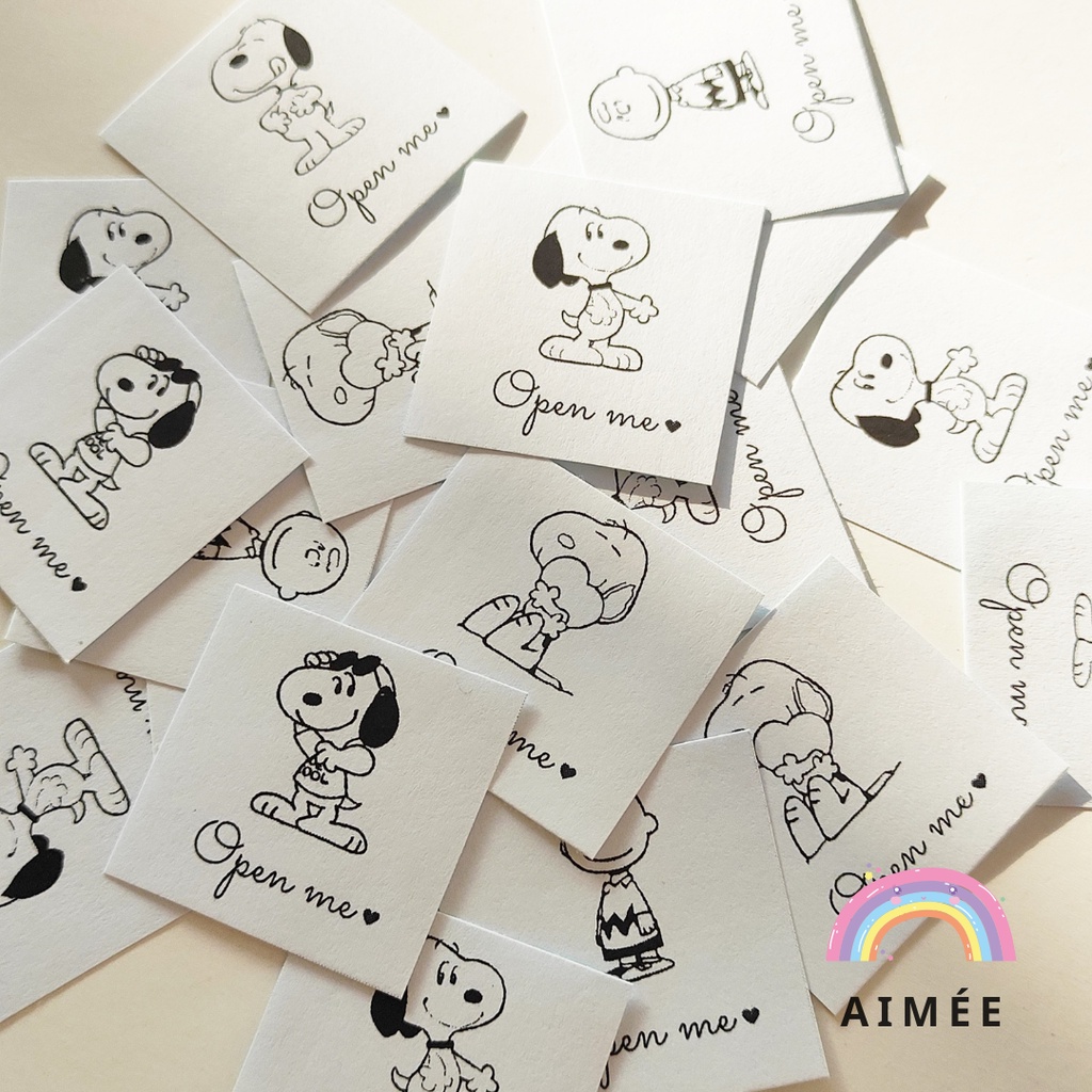 Set 48 sticker niêm phong dễ thương gói hàng, gói quà, hộp carton | Snoopy| Aimee
