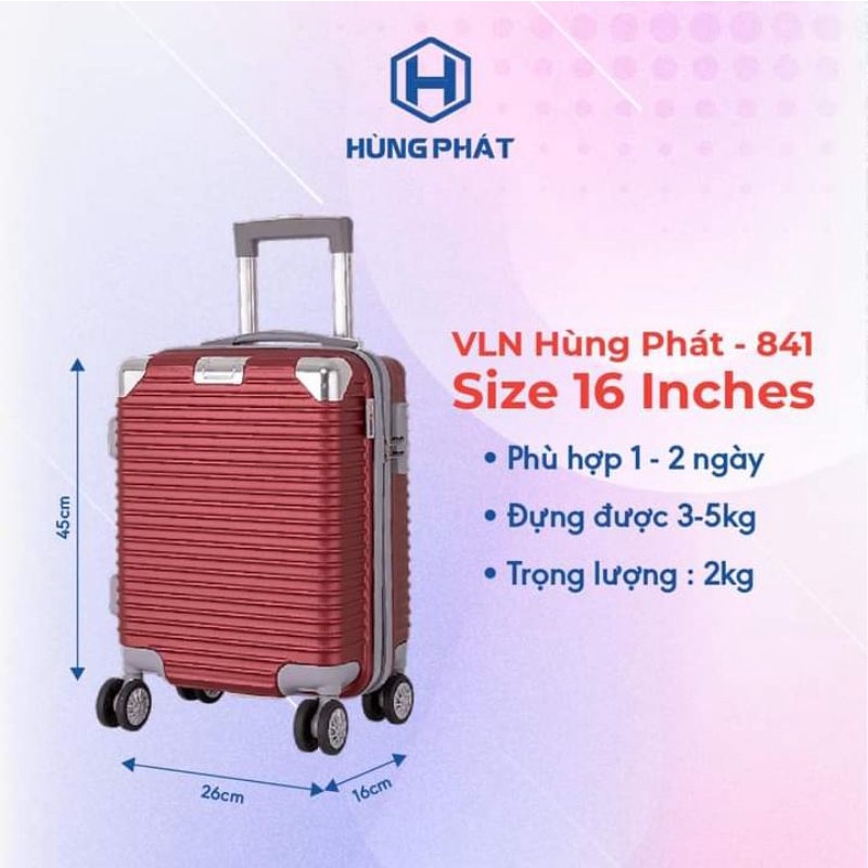 Vali nhựa Hùng Phát chính hãng size 16,size mini rẻ bền đẹp❤️