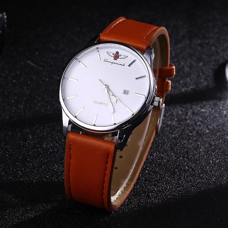 Đồng hồ nam dây da giá rẻ QUARTZ EP1295