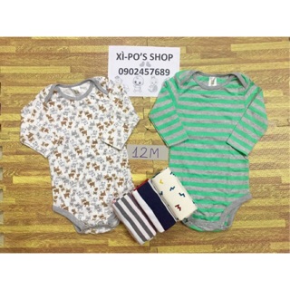 Bodysuit cho bé tay dài Carter Combo 5 cái bodysuit