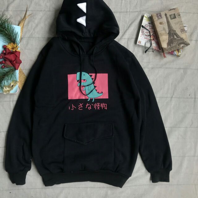 Rẻ vô địch- ÁO KHOÁC NỮ HOODIE CHUI ĐẦU TÚI XÉO HÌNH CÁ SẤU DỄ THƯƠNG - CÓ ẢNH THẬT | BigBuy360 - bigbuy360.vn