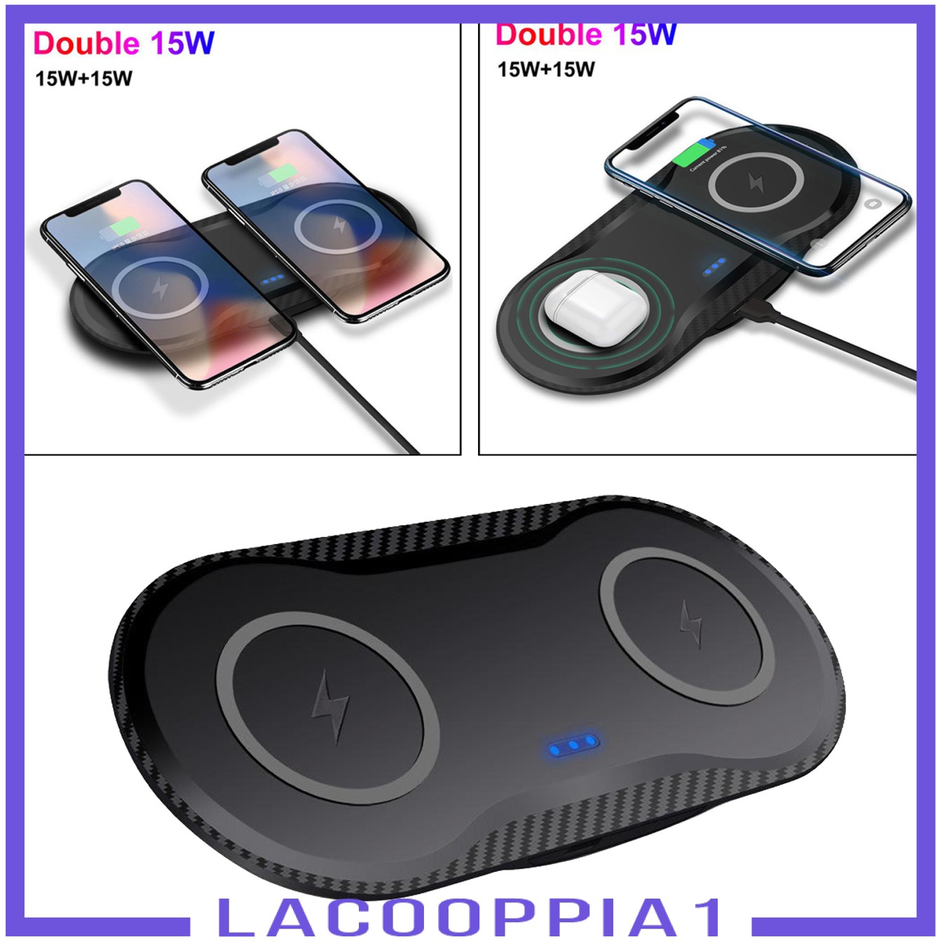 Đế Sạc Nhanh Không Dây 15w Qi Cho Samsung S20 S10