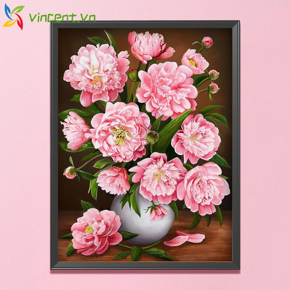 Bộ Tranh Thêu Chữ Thập DIY 11CT Hình Hoa Xinh Xắn
