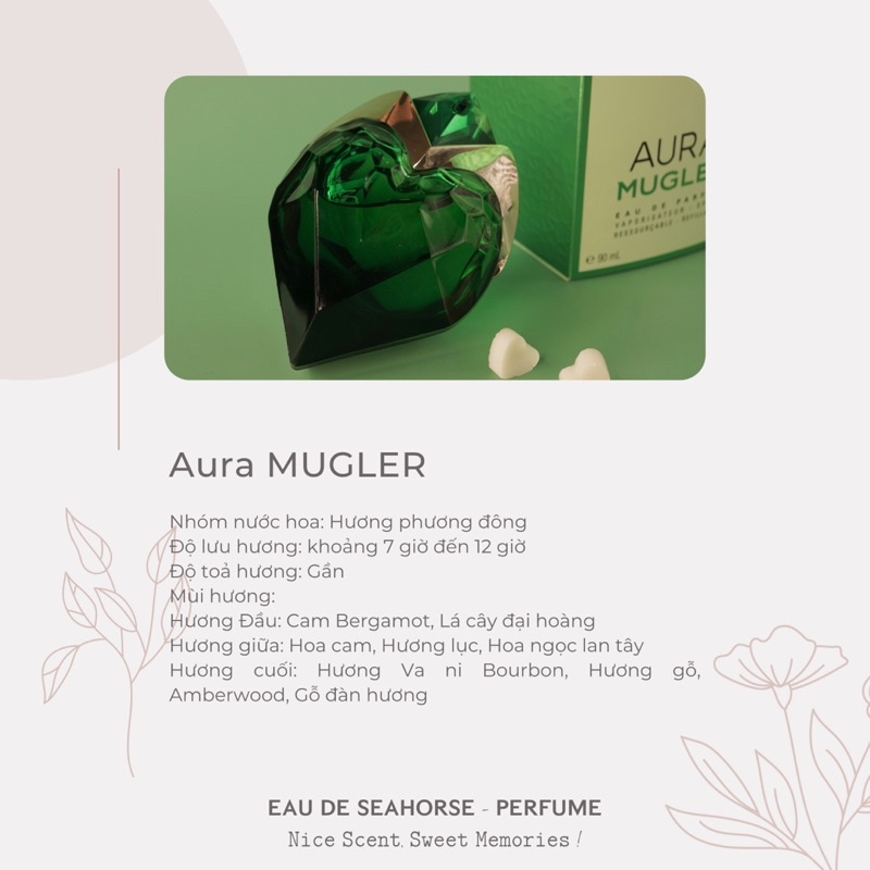 [Chính hãng] Nước Hoa Nữ AURA - MUGLER ♡︎ 10ml