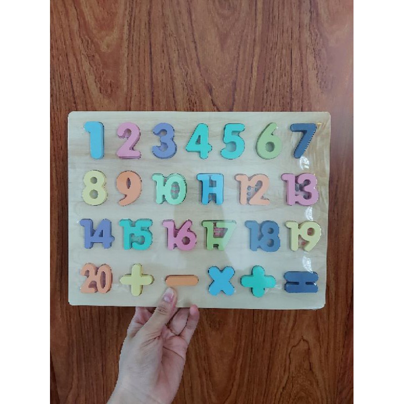 Bảng học chữ cái, học số, học hình khối cơ bản gỗ ⚡FREESHIP⚡ đồ chơi giáo dục