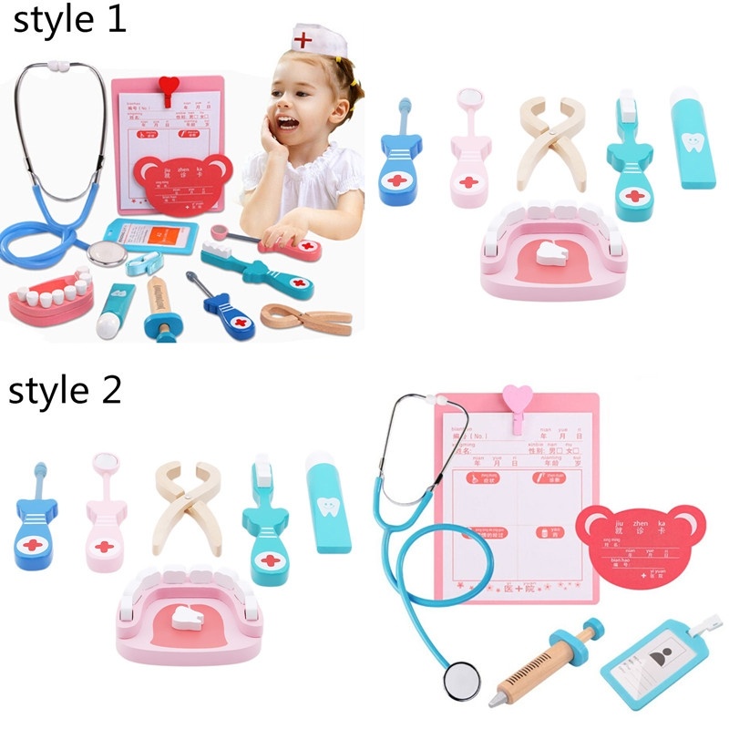1bộ đồ chơi nhập vai bác sĩ bằng gỗ cho bé