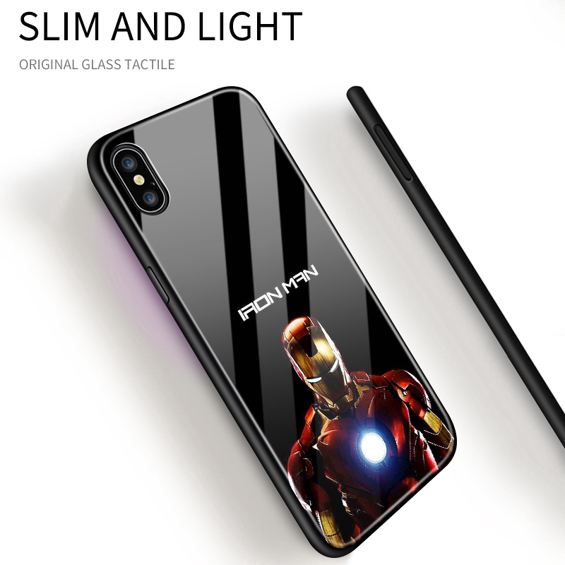 Realme C21 C21Y C25Y C20 C20A C3 C2 C1 XT X2 Pro A1K Cho Ốp lưng điện thoại In Hình Superhero Ironman