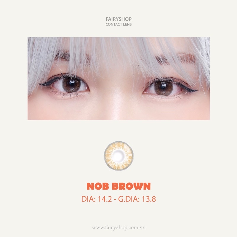 Áp tròng NOB BROWN 14.2mm - Kính Áp Tròng FAIRY SHOP CONTACT LENS