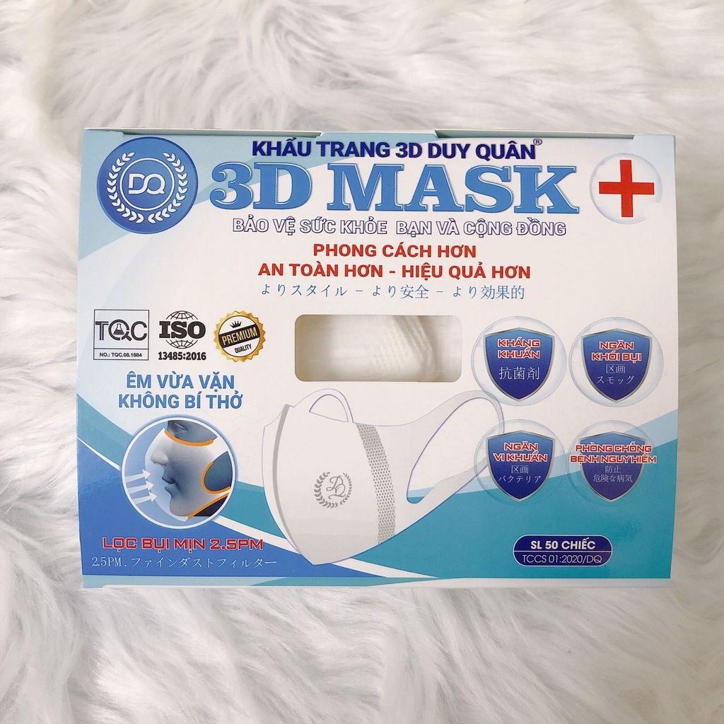 Khẩu trang 3D Mask chính hãng, hộp 50 chiếc  - HAHA Store