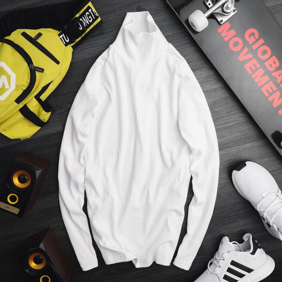 Áo Len Cổ Lọ Màu Trơn