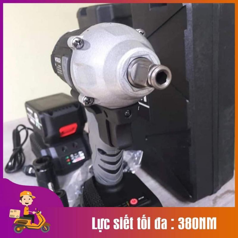 Bộ Siết bulong Hitachi 99V không chổi than  trong 1 - 2 PIN TẶNG ĐẦU CHUYỂN VÍT