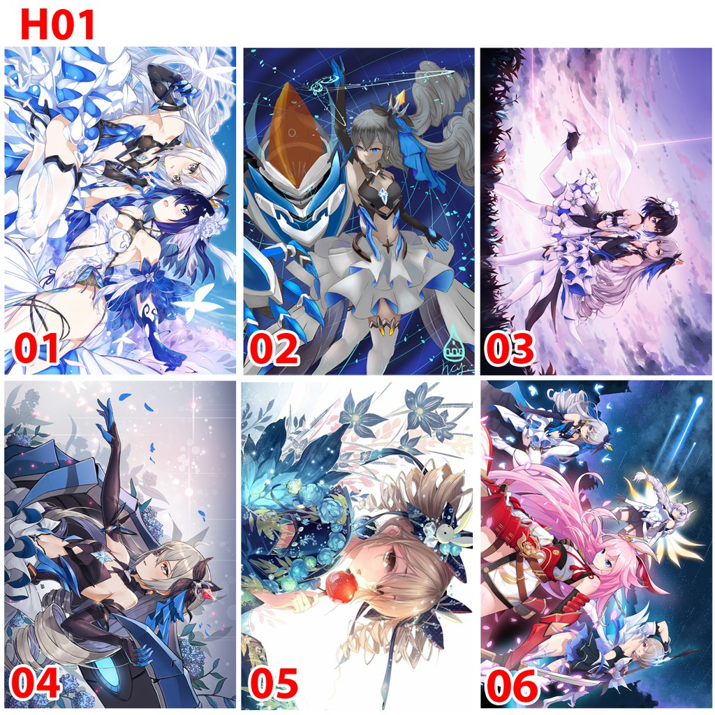 Poster / tranh dán tường Honkai Impact 3 Herrscher of Reason