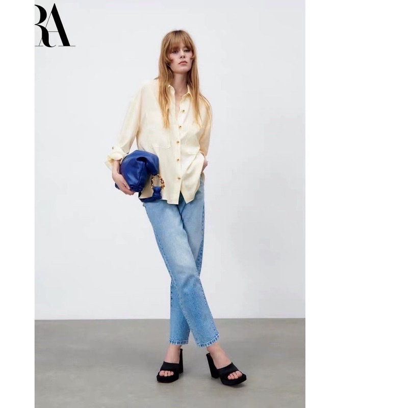 Áo sơmi ZR màu kem