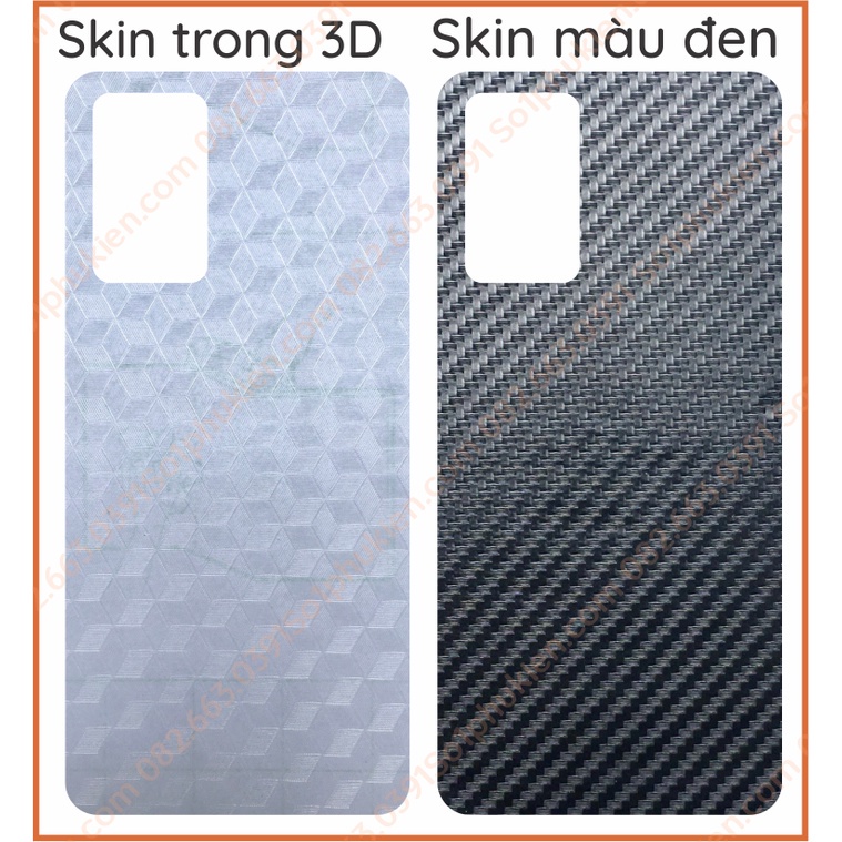 Miếng dán mặt lưng skin carbon Oppo A76 / A96