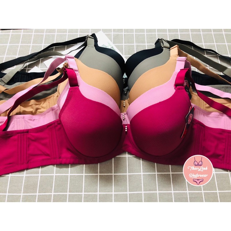 Áo lót áo ngực Thái Lan bigsize người béo có gọng quả to cup D nâng ngực bản to 38 40 42 44