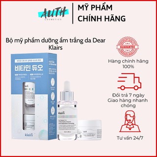 Bộ dưỡng trắng da mờ thâm Dear Klairs Vitamin C - Vitamin E Duo Trial Kit Auth Hàn Quốc