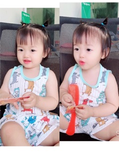 Cotton giấy ba lỗ cho bé (8-17kg)