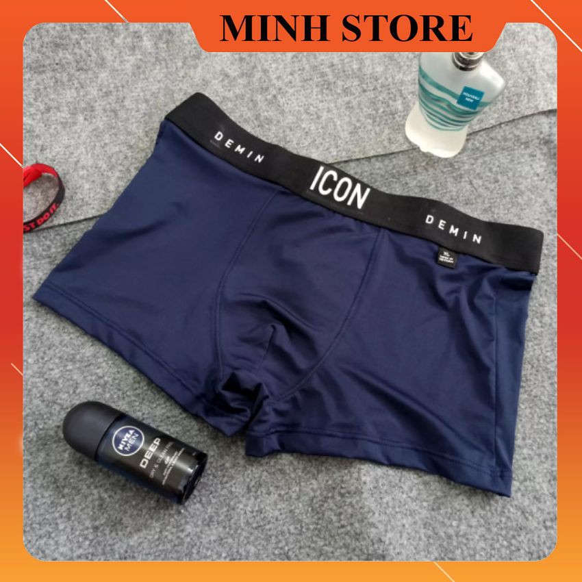 Quần Lót Nam Boxer Thun Lạnh ICON Co dãn 4 chiều, Quần sịp Nam Thun Lạnh Boxer ICON Denim Loại 1 SI01 - MS66