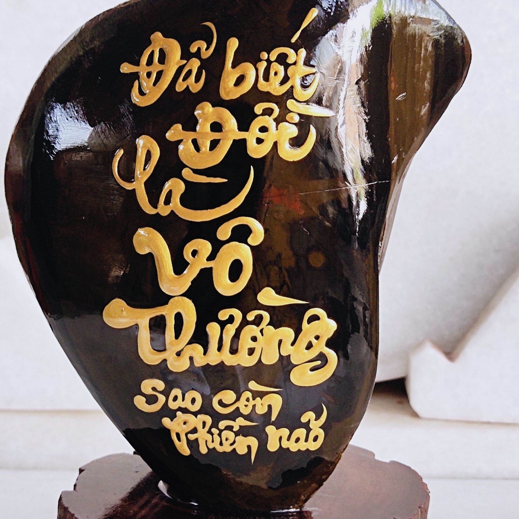 Thư pháp trên đá đa sắc 💯% tự nhiên.﻿, viết chữ thư pháp theo yêu cầu của khách hàng