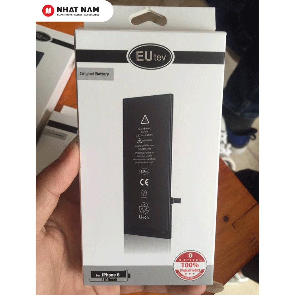 [ Hà Nội ] Pin iPhone Eutev 4S, 5, 5S, 5SE, 6, 6S, 6 Plus, 6s Plus, 7, 7 Plus, 8, 8 Plus, X, Pin iPhone zin