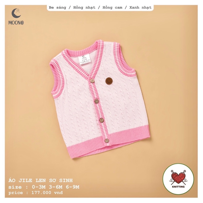 Moon - Áo Gile Len sơ sinh GLLSS01.22