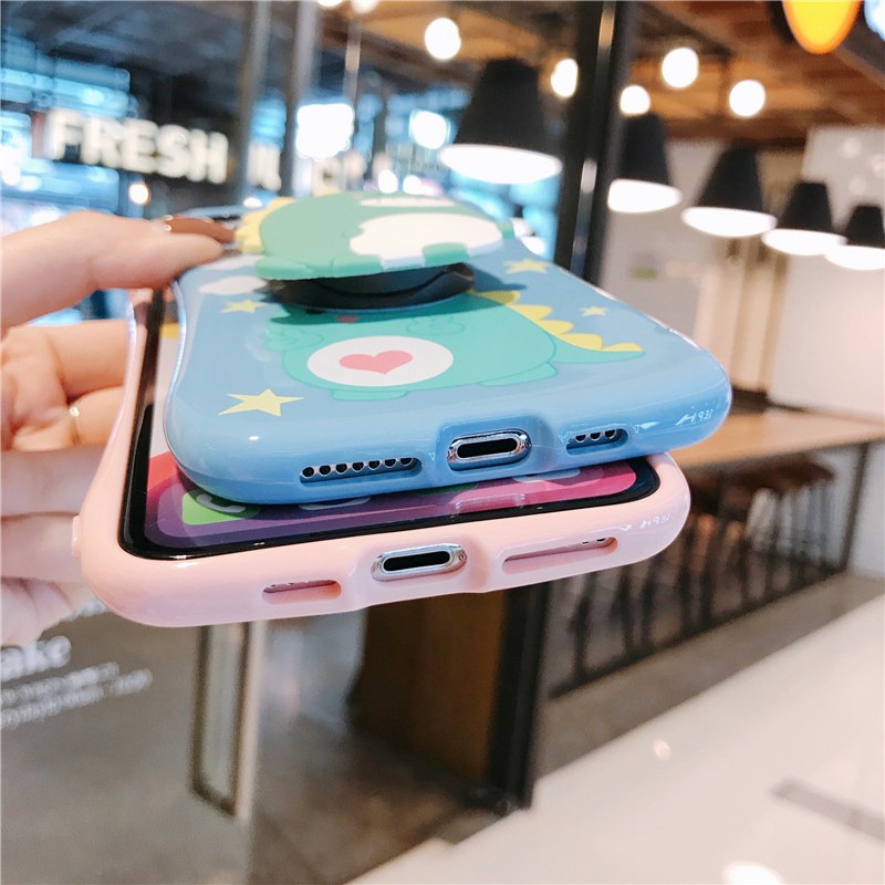 Ốp khủng long kèm đế chống popsocket iPhone 7 8 7 Plus 8 Plus X Xs Xr XsMax iPhone 11 11 Pro 11 Promax | BigBuy360 - bigbuy360.vn