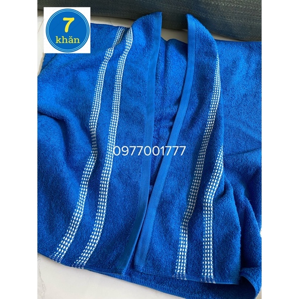 Khăn tắm size vừa và lớn 100% cotton Tông xanh Tươi mát - 50x100/60x120cm