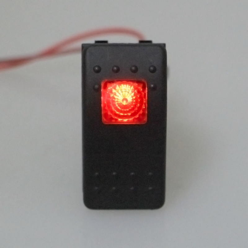 Công Tắc 4 Chấu 12V 20A Chống Nước Có Đèn LED Cho Tàu Thuyền