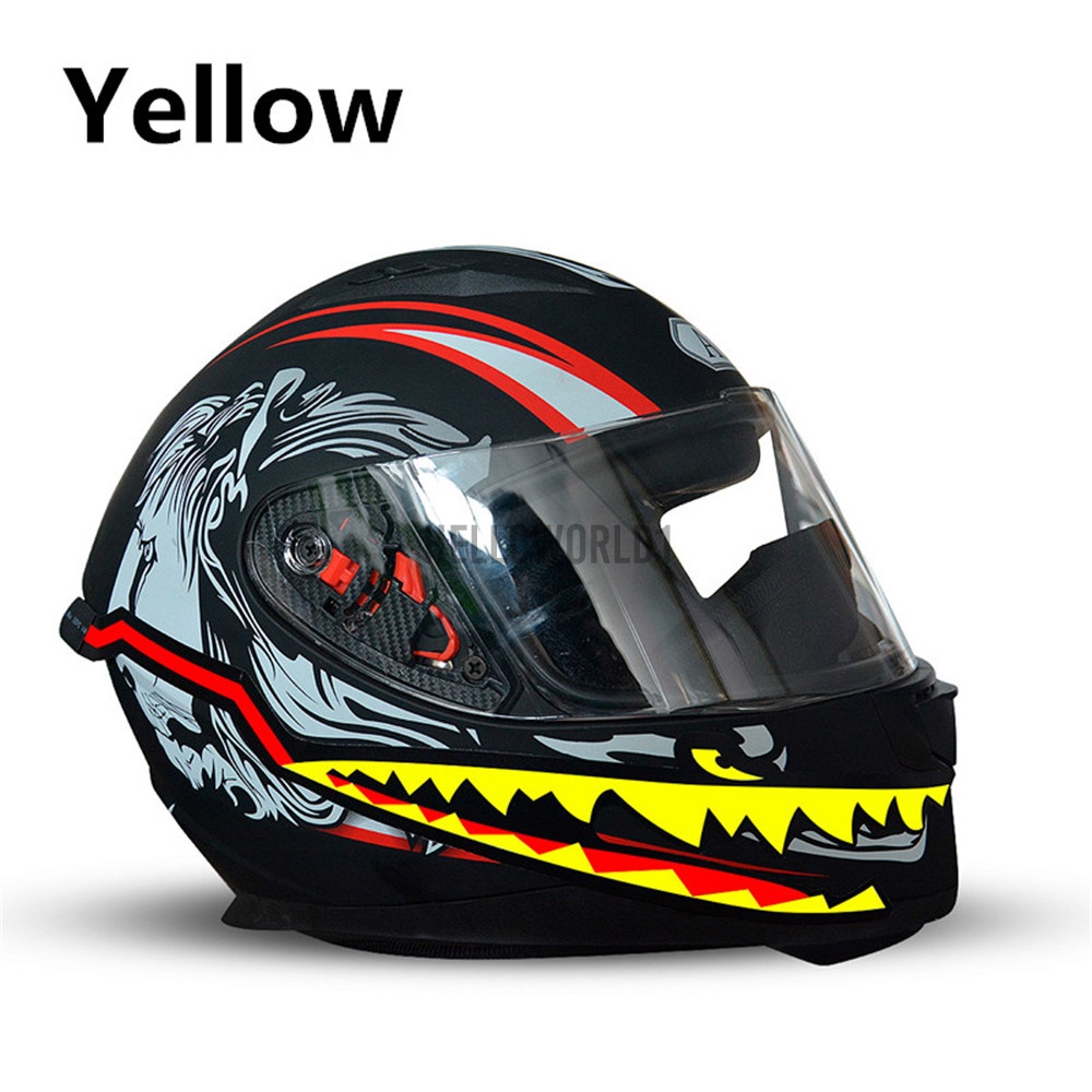 Mouth Helmet Shark Motorcycle Light Strip LED Night Signal Lights Luminous Bar Durable Flashing Stripe HOT SALE