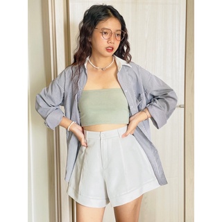 Áo sơmi kẻ basic form oversize