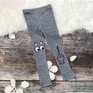 Legging thun gân cho bé gái