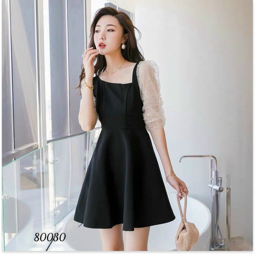 ĐẦM XÒE TAY LƯỚI KIM SA SIÊU ĐẸP CHO PHÁI NỮ TH