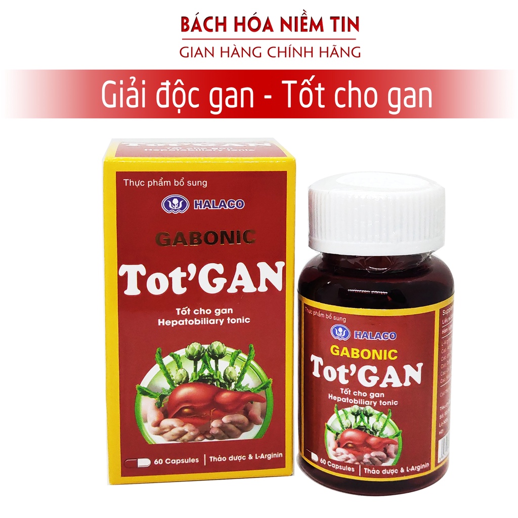 Viên uống giải độc gan GABONIC TOT GAN -   từ thảo dược an toàn hiệu quả - tăng cường chức năng gan