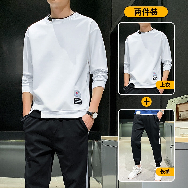 Set Đồ Thể Thao Dài Tay Cổ Tròn Thời Trang Nam Tính