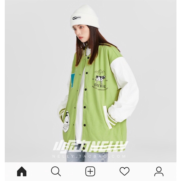 Áo khoác nelly sale tay da (có sẵn) soda chữ h