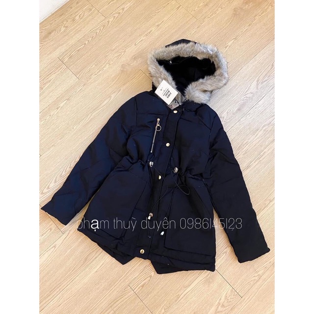 Áo khoác kaki mũ lông sz L tương đương M ( màu than đen ) | BigBuy360 - bigbuy360.vn