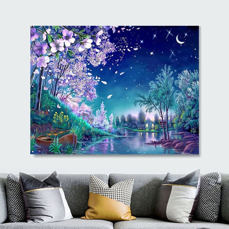 Bức tranh sơn dầu trang trí bằng tay