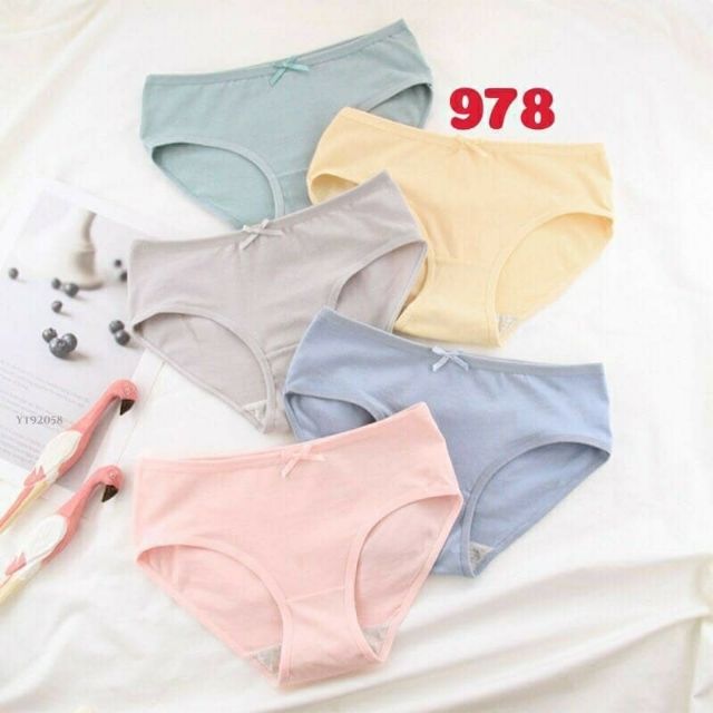 QUẦN LÓT TRƠN COTTON ĐÍNH NƠ mã 978 | BigBuy360 - bigbuy360.vn