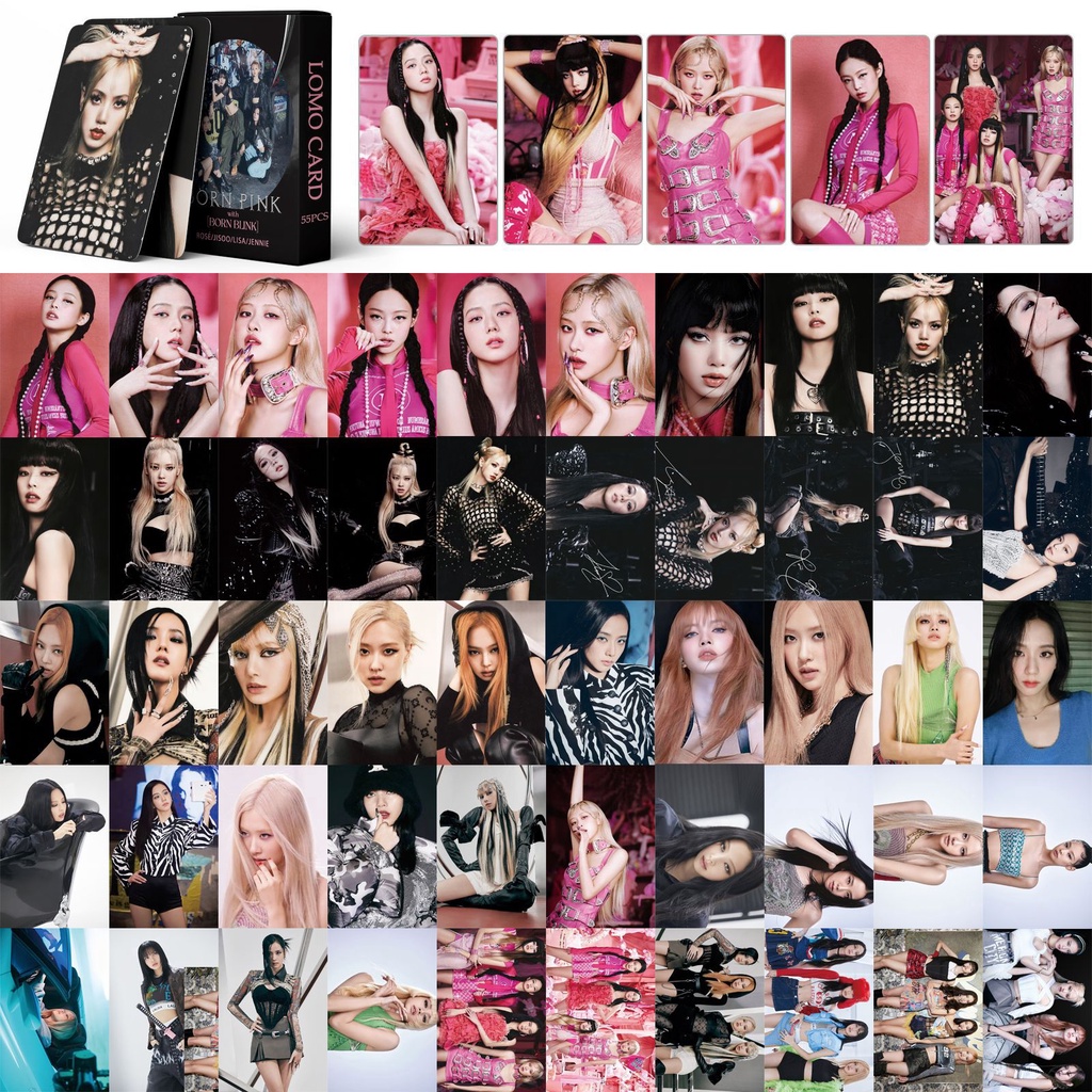 Set 55 Tấm Thẻ Ảnh LOMO Hình Nhóm Nhạc BLACKPINK
