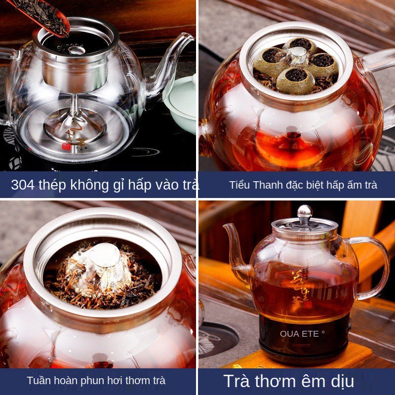 Máy pha trà đen văn phòng gia đình nhỏ đa chức năng phun hơi nước loại dùng cho sức khỏe Bếp điện trà, ấm thủy tinh