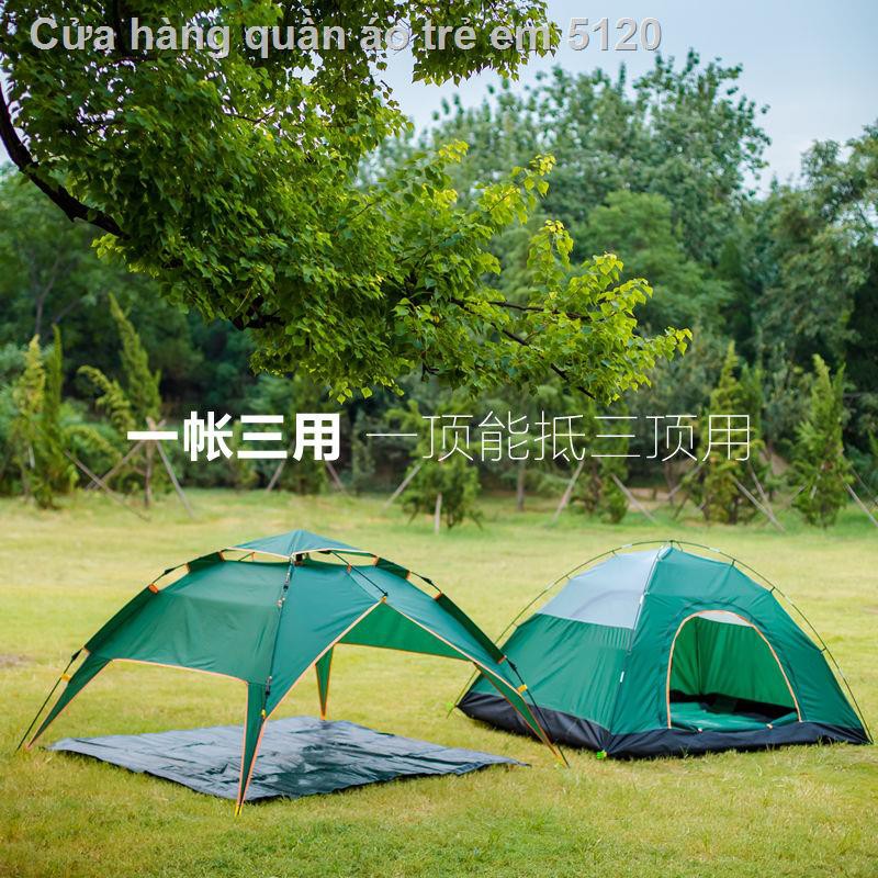 kiến ​​chiến binh chống thấm nước và mưa tự động lều du lịch ngoài trời dày đôi 2 người cắm trại bão