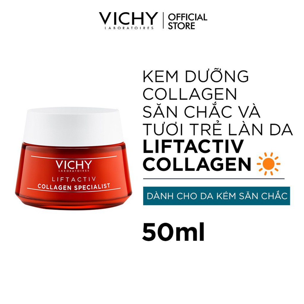 Kem dưỡng ngăn ngừa dấu hiệu lão hóa và làm săn chắc da Vichy Liftactiv Collagen Specialist 50ml ZKM